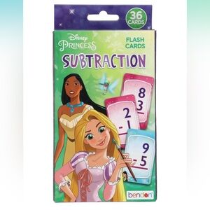 Disney Princess Subtraction Flash Cards - 36 count